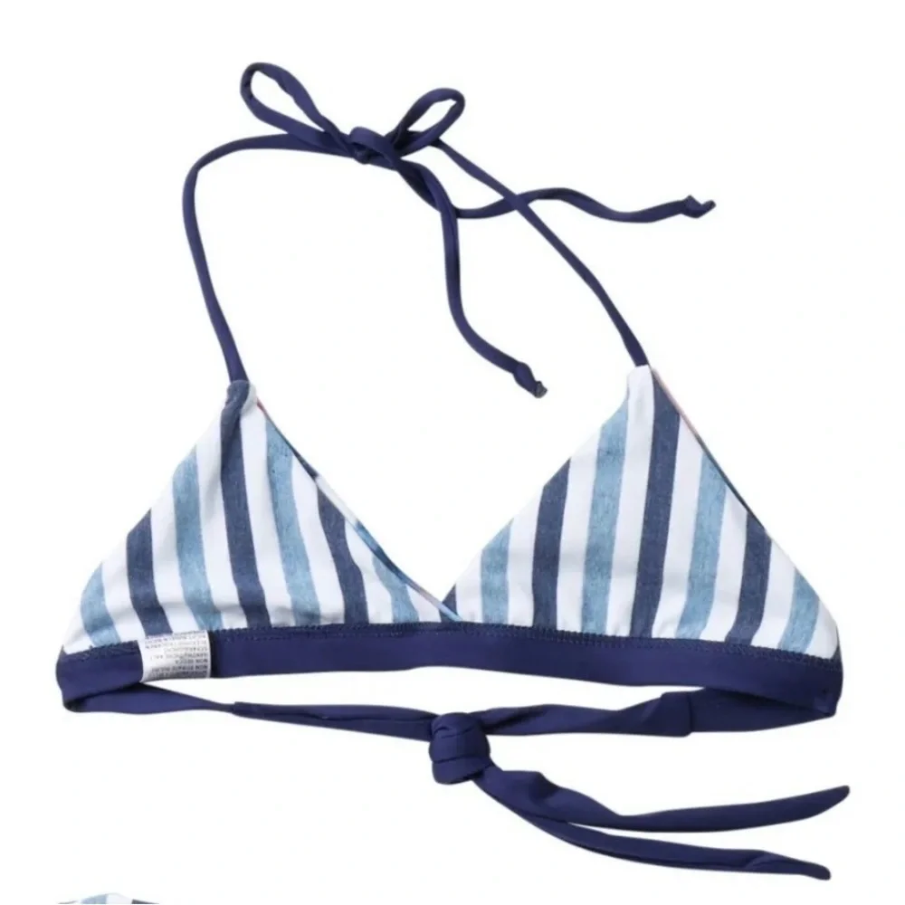 NWT  Splendid Tie Dye Reversible Halter  Bralette Bikini top Size 12